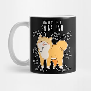 Shiba Inu Dog Anatomy Mug